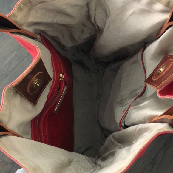 Red leather sondra Roberts bag - Picture 4 of 6